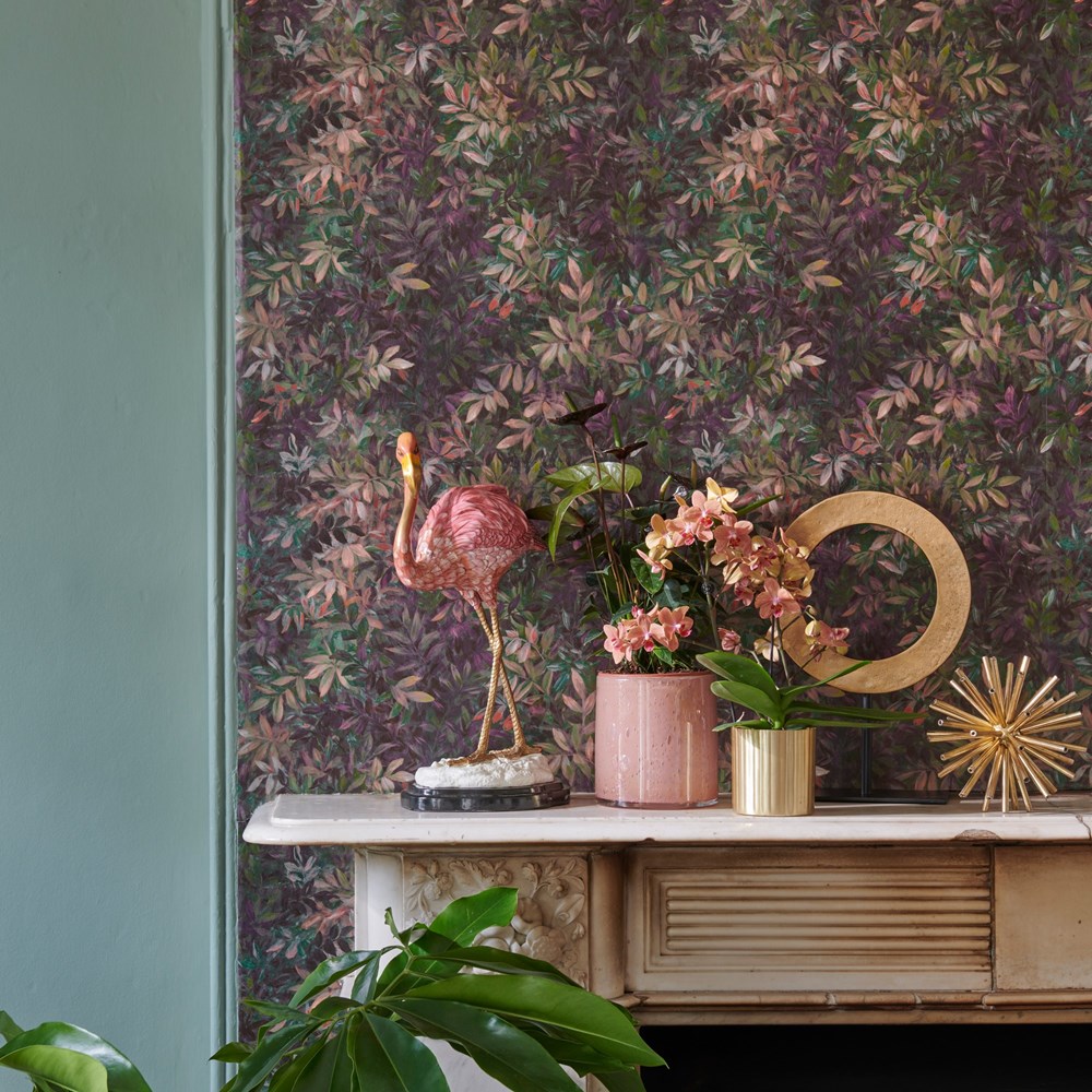 Congo Wallpaper W0140 01 by Clarke and Clarke in Amethyst Emerald